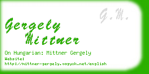 gergely mittner business card